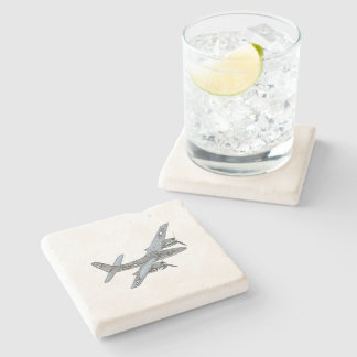 Grumman F7F Tigercat Illustration Stone Coaster