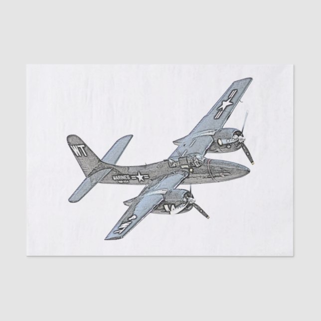 Grumman F7F Tigercat Tissue Paper (Front)