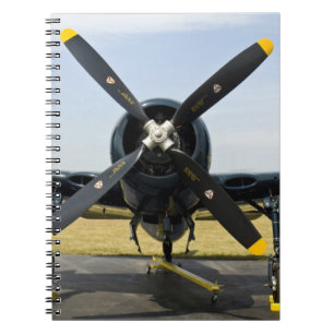 Grumman F8F Bearcat Navy Carrier Fighter on the Spiral Notebook