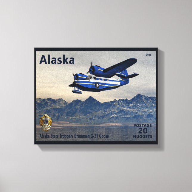 Grumman G-21 Goose - Alaska Postage Canvas Print (Front)