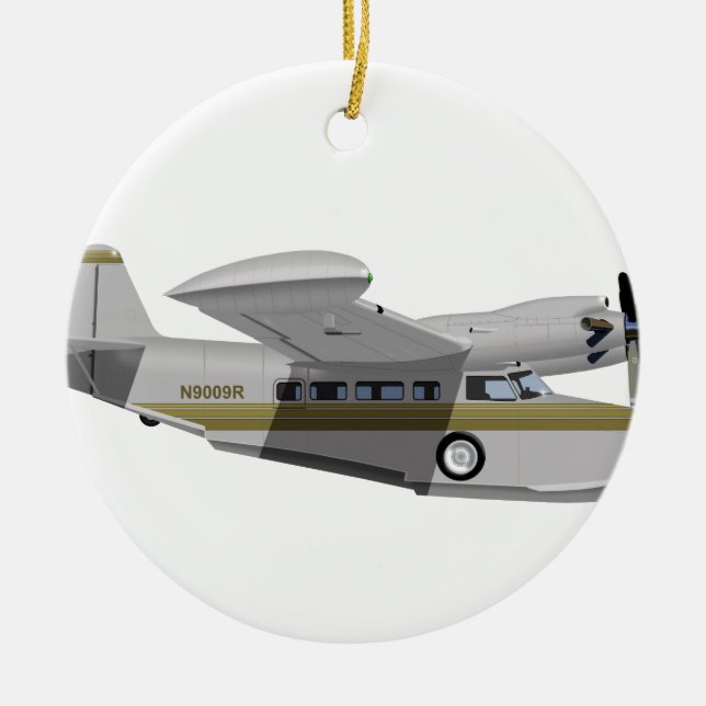 Grumman McKinnon G-21G Goose 436436 Ceramic Tree Decoration (Front)