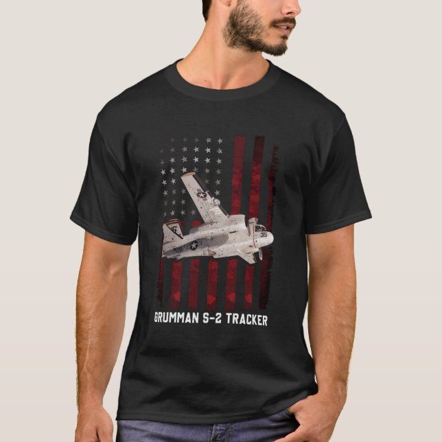 Grumman S 2 Tracker S2 Aircraft T-Shirt (Front)