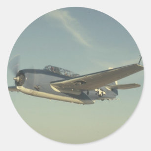 Grumman TBM Avenger Chino Air Museum Classic Round Sticker