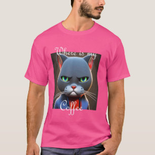 Grummelige Katze - Wo ist mein Kaffee [German Lang T-Shirt