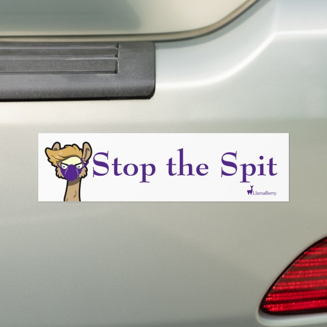 Grump Llama Bumper Sticker (On Car)