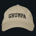 Grumpa | Funny Grumpy Grandpa in Black<br><div class="desc">Simple retro vintage text design of an endearing nickname for grump grandfathers - grumpa.</div>