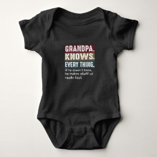 Grumpa Lover| Grandpa Knows Everythings Baby Bodysuit