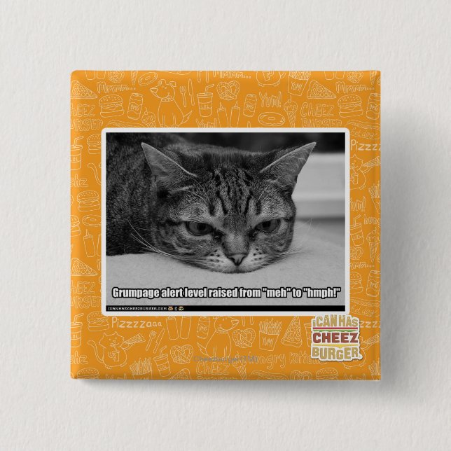 Grumpage Alert 15 Cm Square Badge (Front)