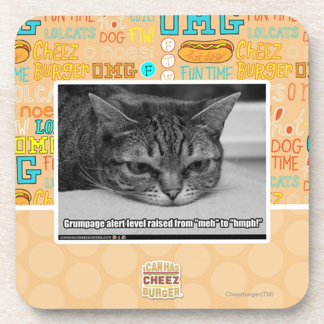 Grumpage Alert Coaster (Front)