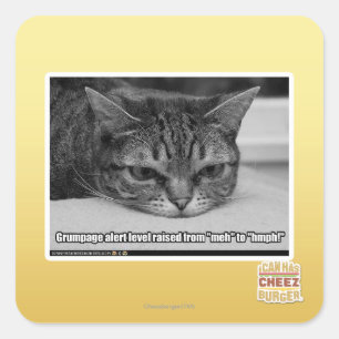 Grumpage Alert Square Sticker