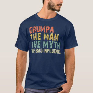 Grumpahe Manhe Mythhe Bad Influence Funny Vintage  T-Shirt