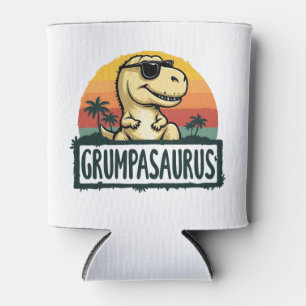 Grumpasaurus Dinosaur Grandpa Saurus Father's Day Can Cooler