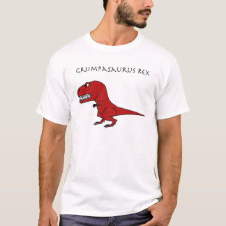 Grumpasaurus Rex Red Textured T-Shirt