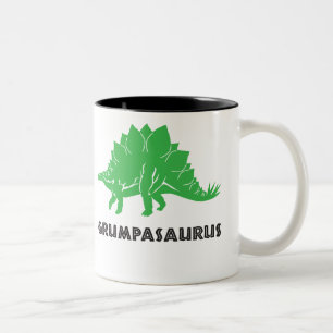 Grumpasaurus STEGOSAURUS dinosaur grandad, mug cup