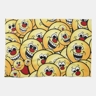 Grumpeys Happy Faces Set Tea Towel