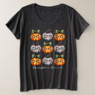 Grumpkin Season - Grumpy Pumpkin Halloween Plus Size T-Shirt