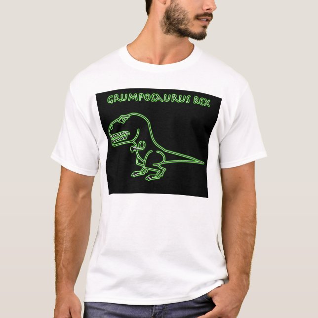 Grumposaurus Rex Neon Green T-Shirt (Front)