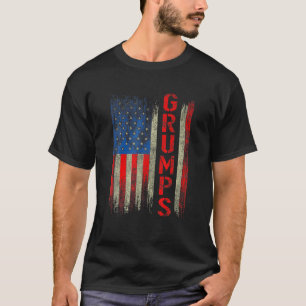 Grumps Gift America Flag Gift For Men Father's Day T-Shirt