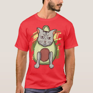 Grumpy Avocado Cat Avocato Funny Kitty Pet Animal T-Shirt