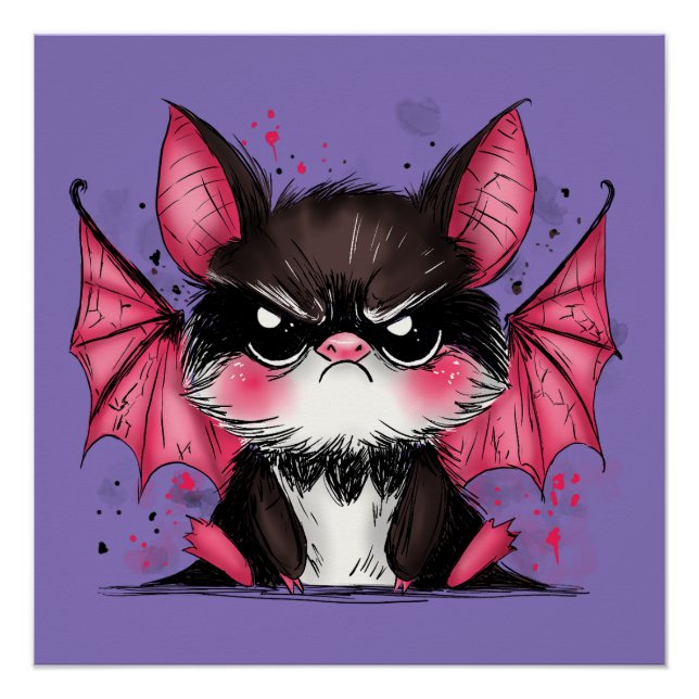 Grumpy Bat Poster (Front)