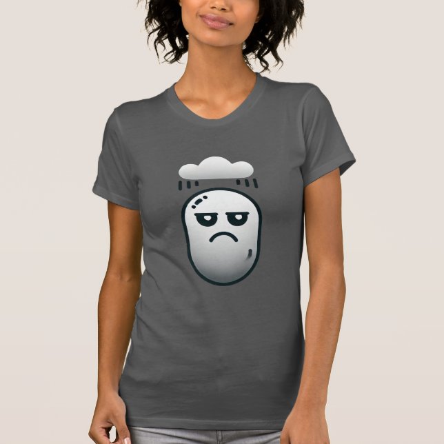 Grumpy Bean – Minimalist Moody Bean T-Shirt (Front)