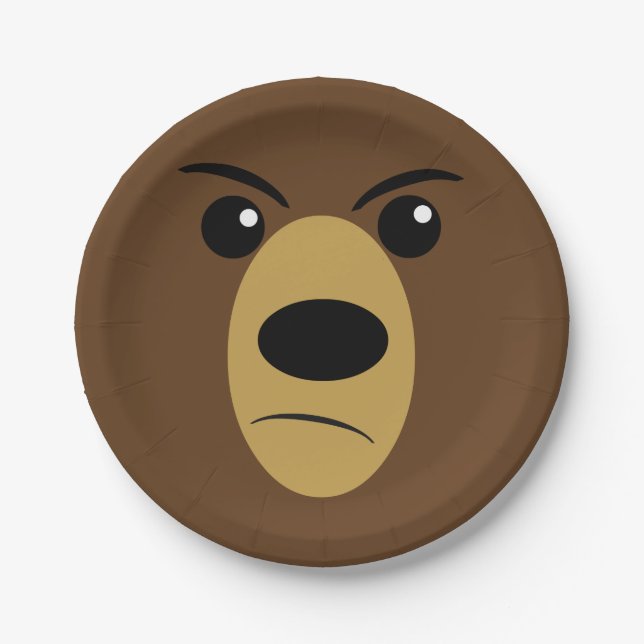 Grumpy Bear Paper Plate (Front)