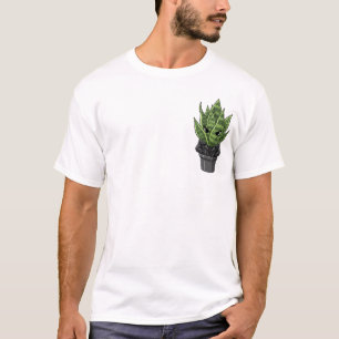 Grumpy Biker Snake Plant in Spiked Leather Jacket T-Shirt
