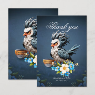 Grumpy Bird on Monday. Thank You Card