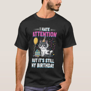 Grumpy Birthday Cat with Text T-Shirt