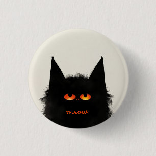 Grumpy Black Cat 3 Cm Round Badge
