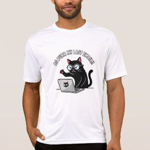 Grumpy Black Cat As Purr My Last Email Office Humo T-Shirt