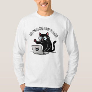 Grumpy Black Cat As Purr My Last Email Office Humo T-Shirt