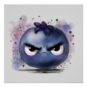 Grumpy Blueberry Poster