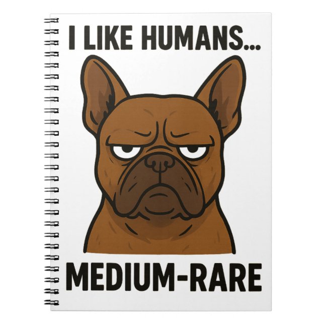 Grumpy Bulldog. Antisocial Animals Notebook (Front)