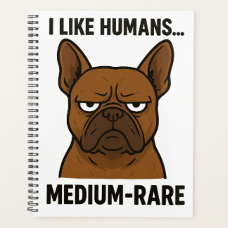 Grumpy Bulldog. Antisocial Animals Planner