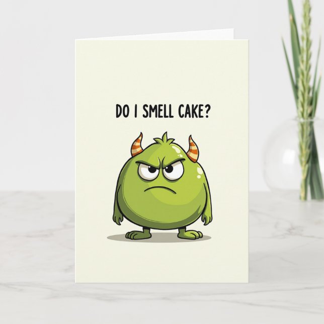 Grumpy Cake Lover Birthday Card (Front)