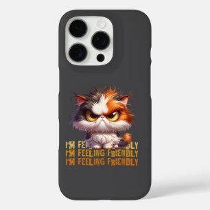 Grumpy Calico Cat and funny quote iPhone 16 Pro Case
