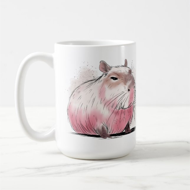 Grumpy Capybara Coffee Mug (Left)