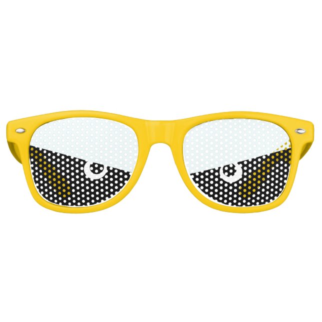 Grumpy Carton Comic Eyes Party Sunglasses (Front)