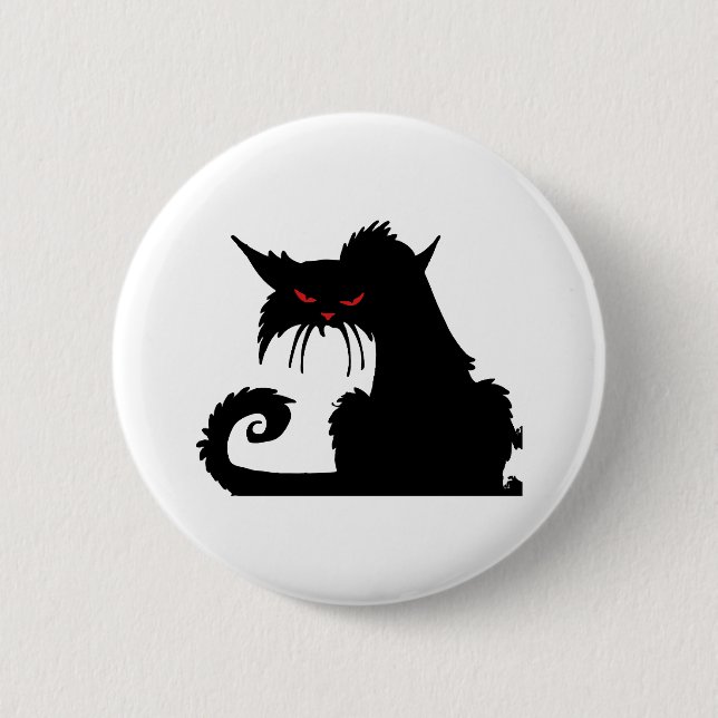 Grumpy cat    6 cm round badge (Front)