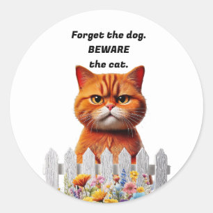 Grumpy Cat art Classic Round Sticker