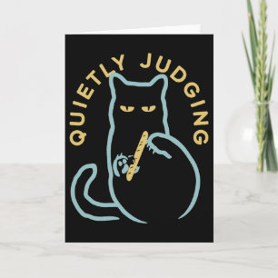 Grumpy Cat Attitude – Quietly Judging Funny Cat Card