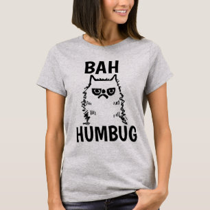 GRUMPY CAT BAH HUMBUG Funny Christmas T-shirts