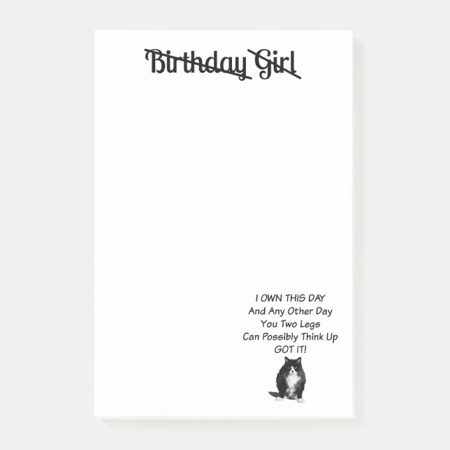 Grumpy Cat Birthday Girl Post-It-Notes Post-it Notes (Front)