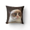 Grumpy Cat Brown Pillow