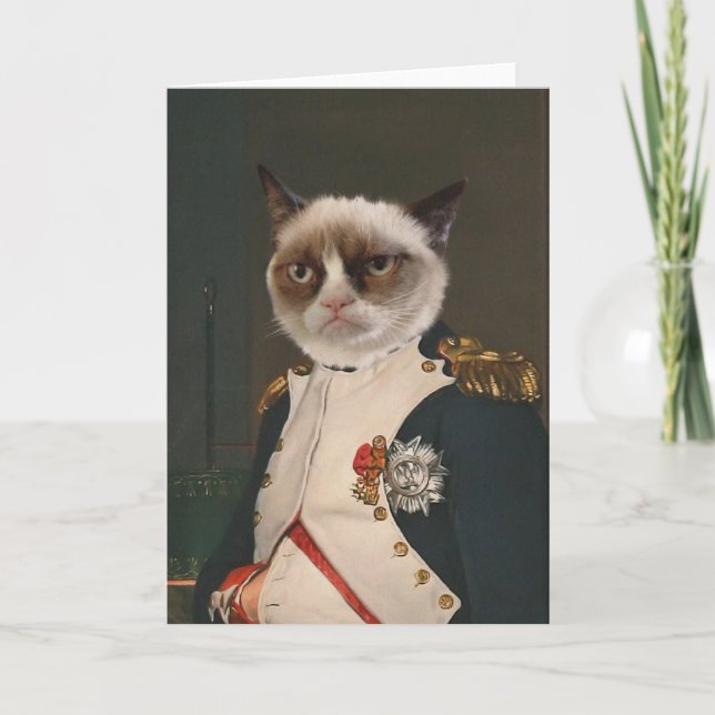 Grumpy Cat Classic Painting Card (Front)