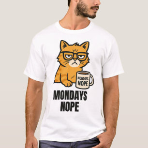 Grumpy Cat Coffee Club: Mondays? Nope. T-Shirt