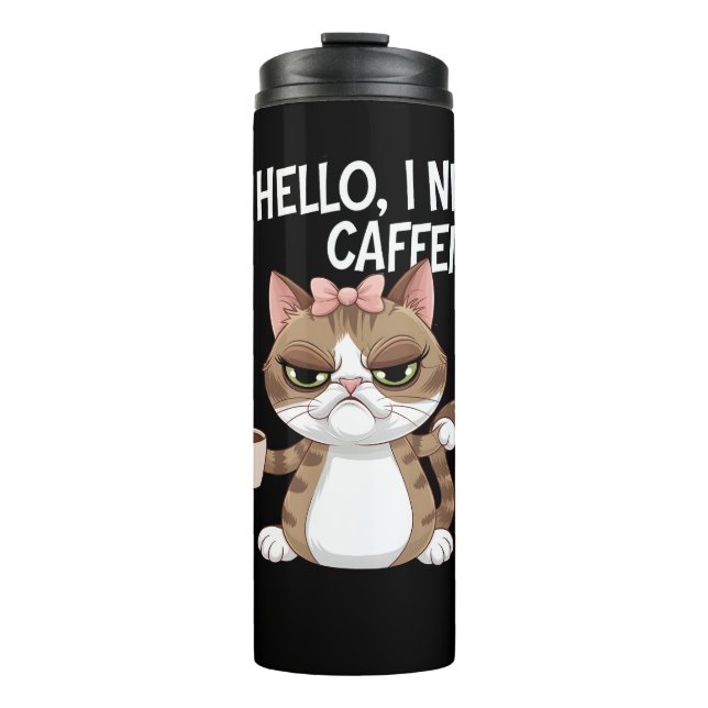 Grumpy Cat Coffee Lover Design Gift     Thermal Tumbler (Front)