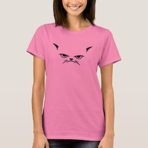 Grumpy cat face funny feline animal pet trend inte T-Shirt