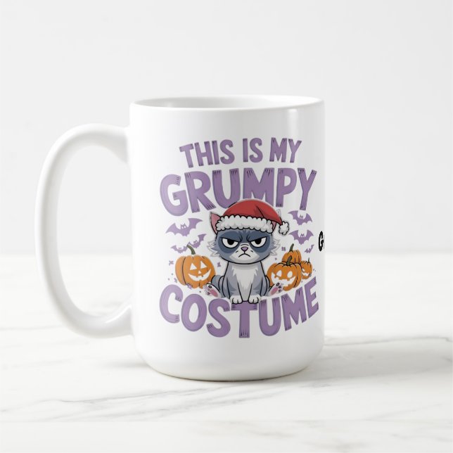 Grumpy Cat Halloween Costume Funny Holiday Animal  Coffee Mug (Left)
